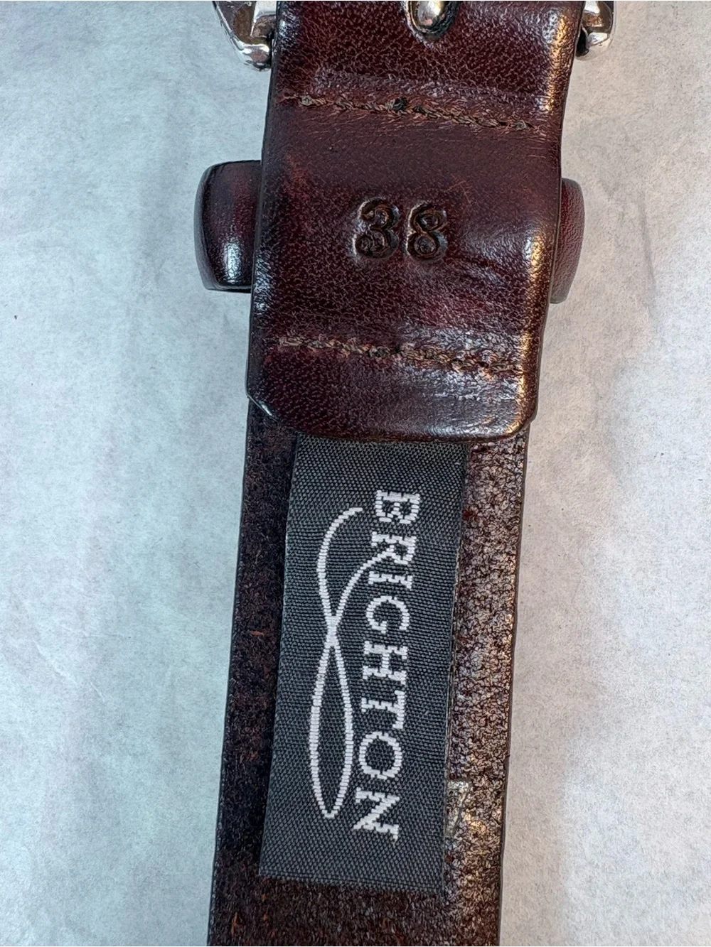 Brighton Women’s Brown Leather Concho Belt Size 38